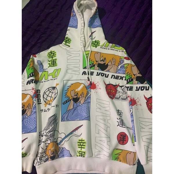 pull and bear anime print hoodie