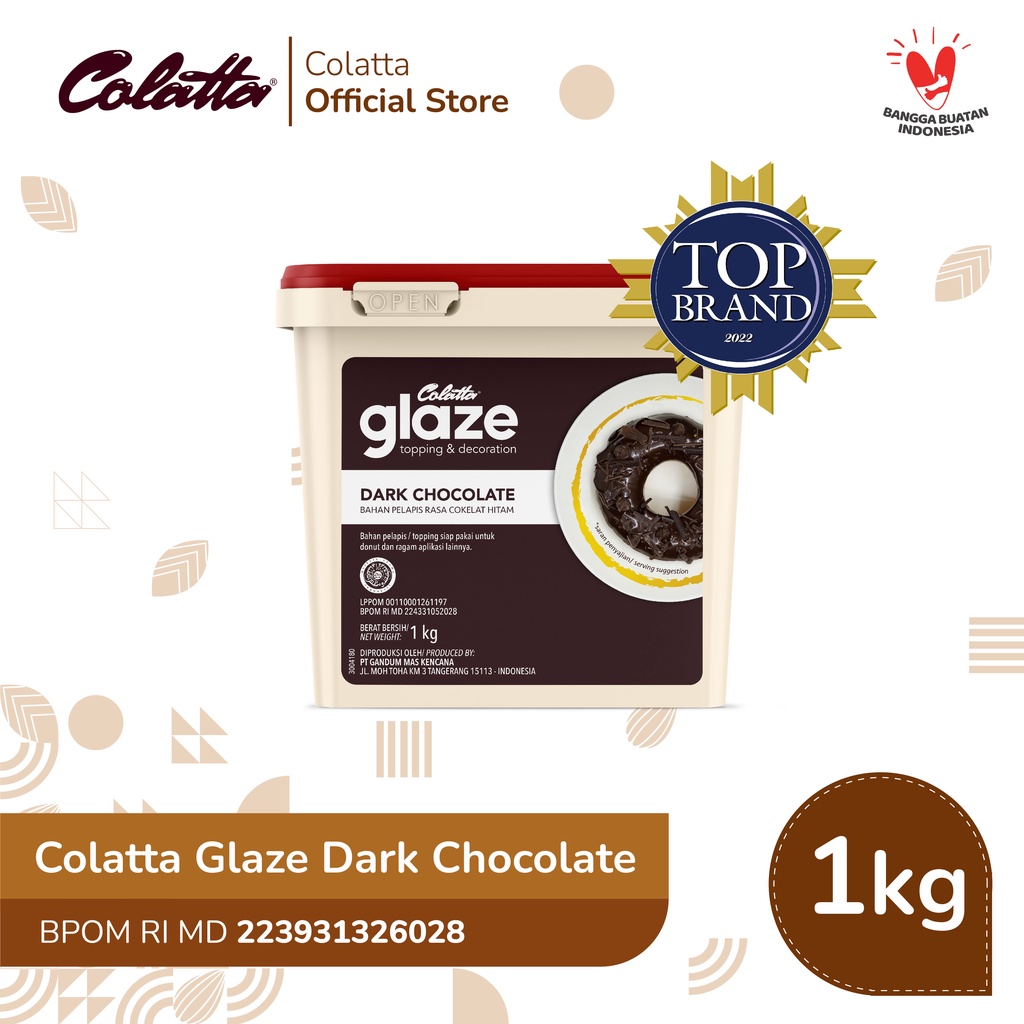 

Colatta Glaze Dark - Bahan Pelapis Rasa Coklat 1Kg