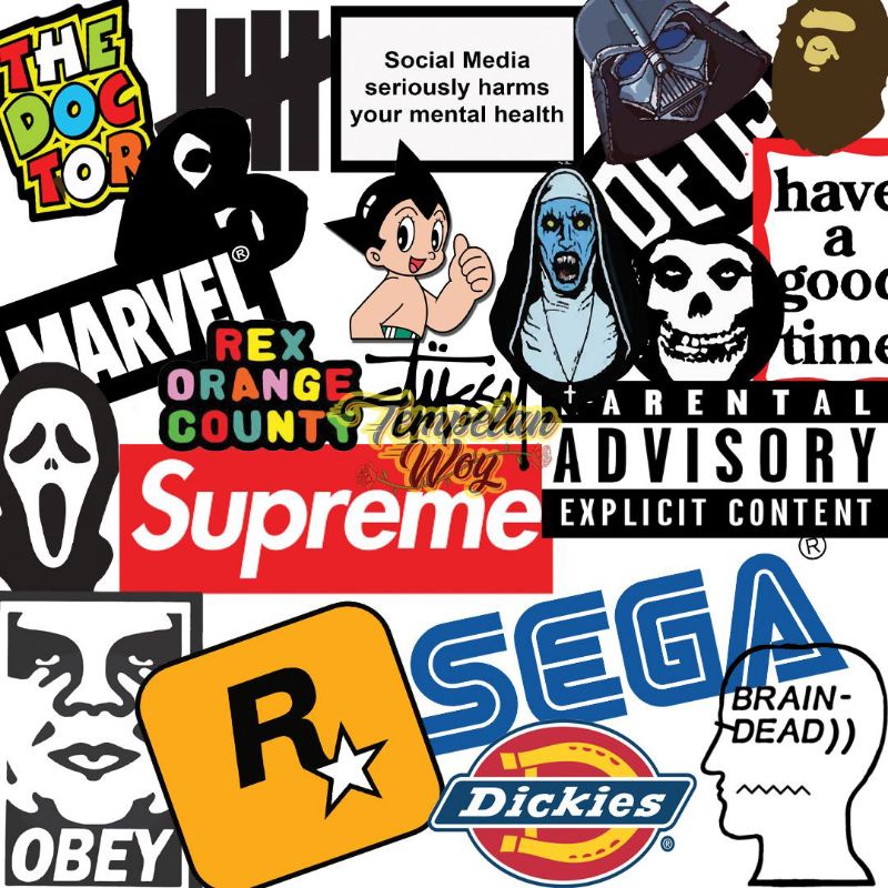 

Sticker Brands isi 22 Pcs