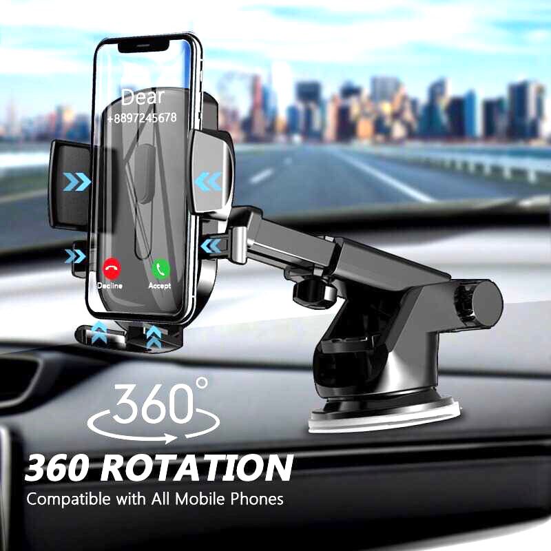 Holder Smartphone Mobil Tempel / Holder Handphone Multifungsi Mobil Dudukan Hp Dasbor Mobil Suction Base