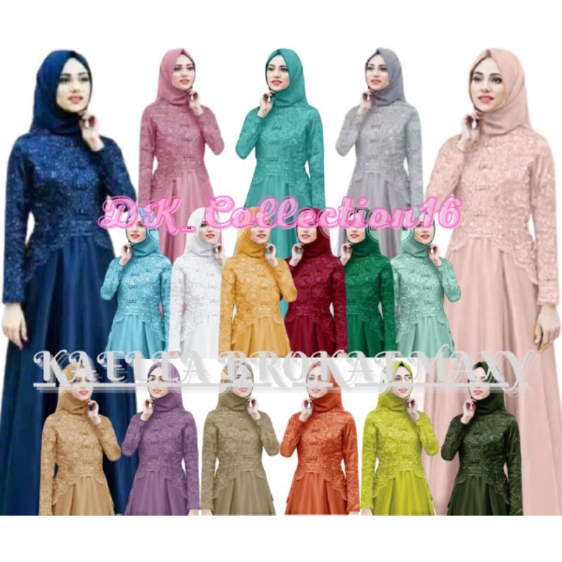 KAELLA BRUKAT GAMIS BRUKAT TERBARU BRUKAT TERKINI BRUKAT TERMURAH BRUKAT DEWASA KAELLA BROKAT MAXY /