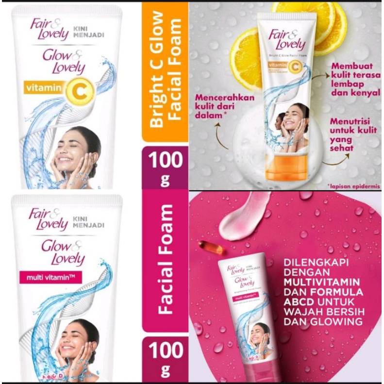 Fair and Lovely Facial Foam / Glow and Lovely Facial Foam 100g