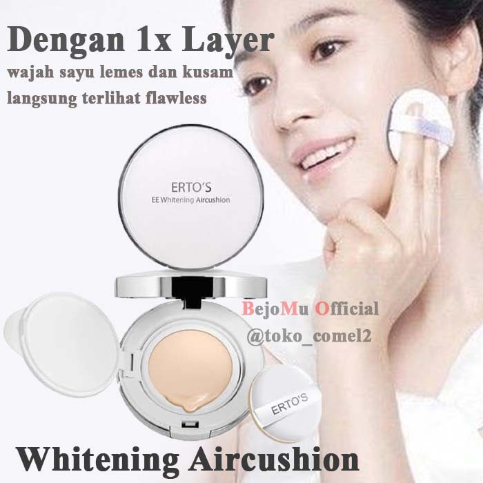 [ORI] EE Whitening Aircushion Bedak Air Cushion Foundation Krim Alas Bedak tanpa Beminyak BPOM