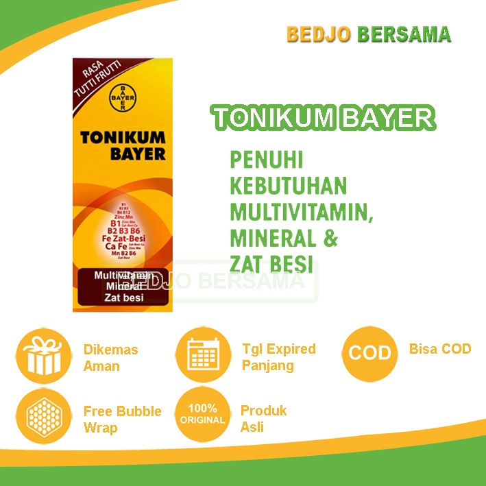 Jual Tonikum Bayer - Penuhi Kebutuhan Multivitamin, Mineral, Dan Zat ...