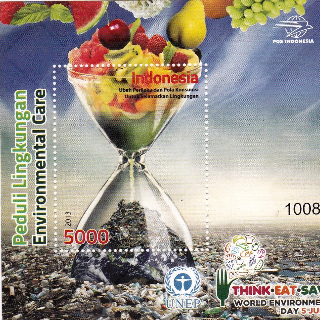 

Perangko Indonesia 2012 Peduli Lingkungan Souvenirsheet MNH