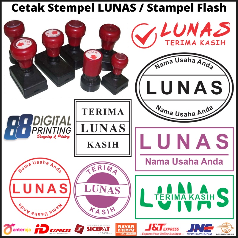 

Cetak Stempel Lunas Murah / Stempel FLASH Warna