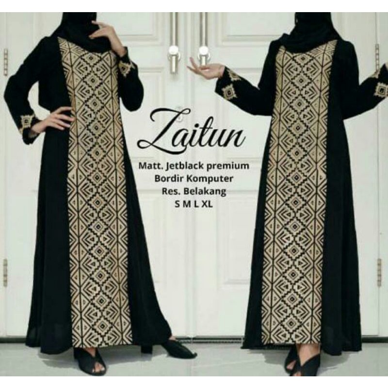 Abaya Bordir zaitun by hans moslem wear