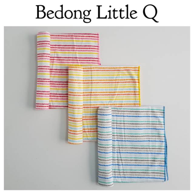 Bedong Bayi Little Q 3Pcs (Stripes)