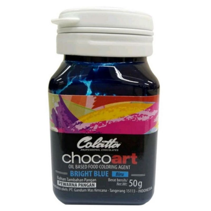 

chocoart collata pewarna makanan bright blue