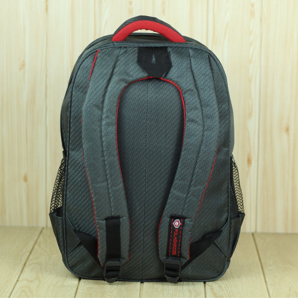 Tas Gendong Pria Wanita Garzzel Garis Putus Tengah Abu Ransel Laptop Multi Fungsi Free Rain Cover