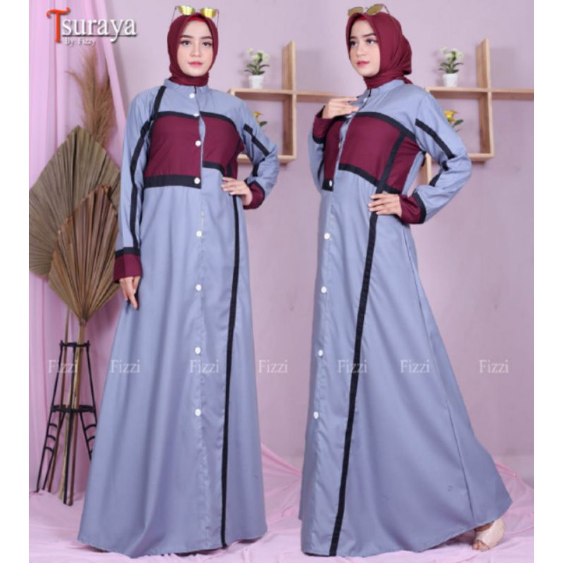 (READY STOK)Gamis Fizzi//matt katun toyobo