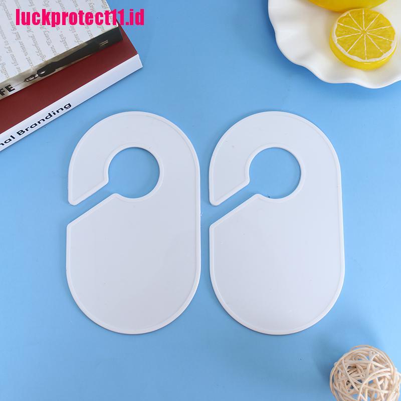 (LUCK11) 12pcs / Set Cincin Penanda Pakaian Bahan Plastik Warna Putih