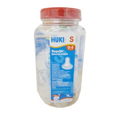 [DOT BULAT] Huki Dot Silicone Nipple Regular - Dot Botol Susu Bayi