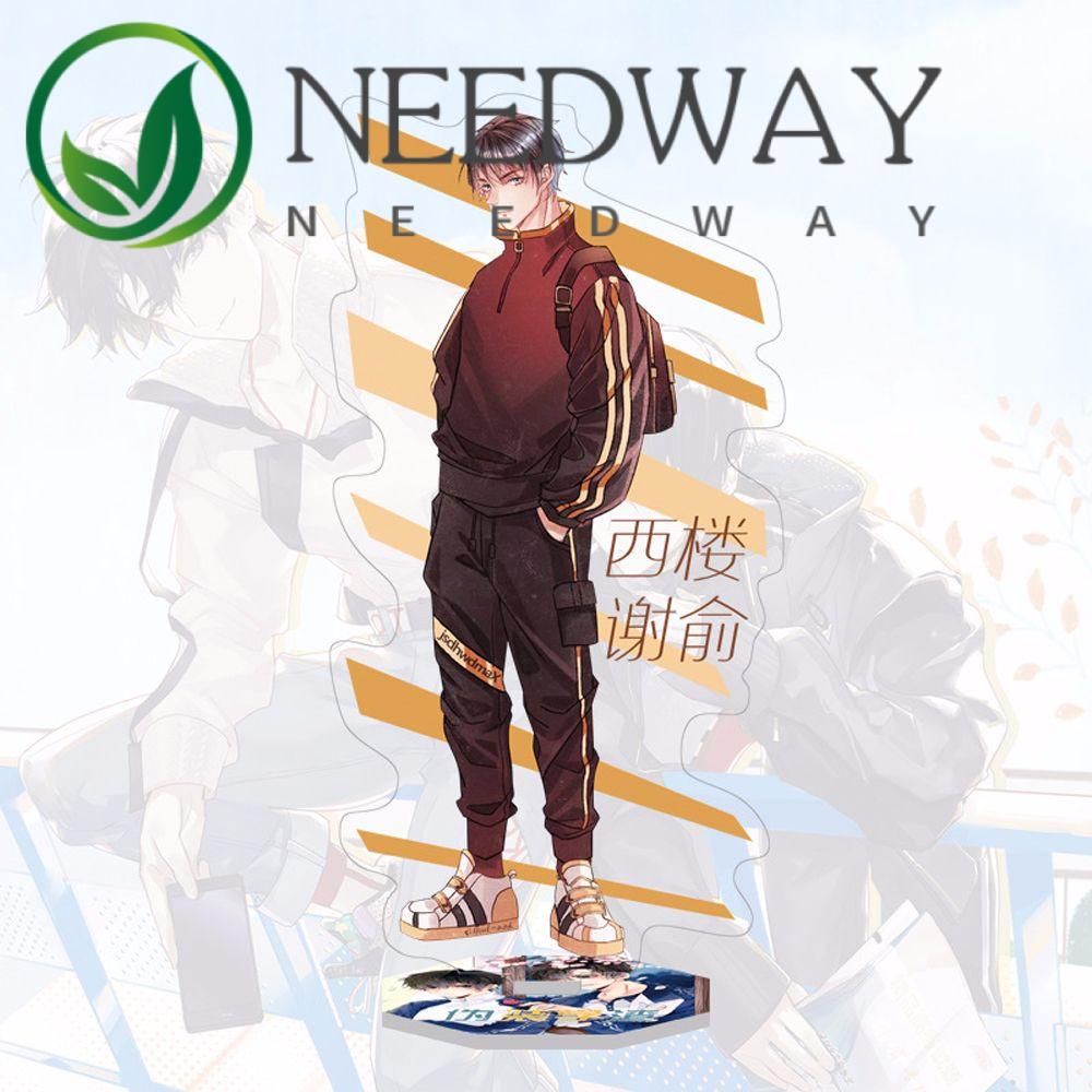 Needway  16cm Wei Zhuang Xue Zha Acrylic Stand Kids Gifts Camouflage Learn Slag Acrylic Model Plate Double Side Desk Decor Figure Model Xie Yu He Zhao Children Acrylic Stand Figure