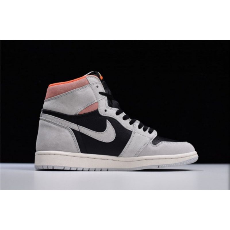 NIKE AIR JORDAN 1 HIGH NEUTRAL GREY HYPER CRIMSON