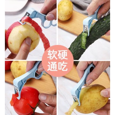 Pisau Pengupas Buah Jeruk / Apel 3 In 1 Portable Multifungsi Bahan Plastik Untuk Alat Dapur PEELER APPLE PENGUPAS BUAH 20004