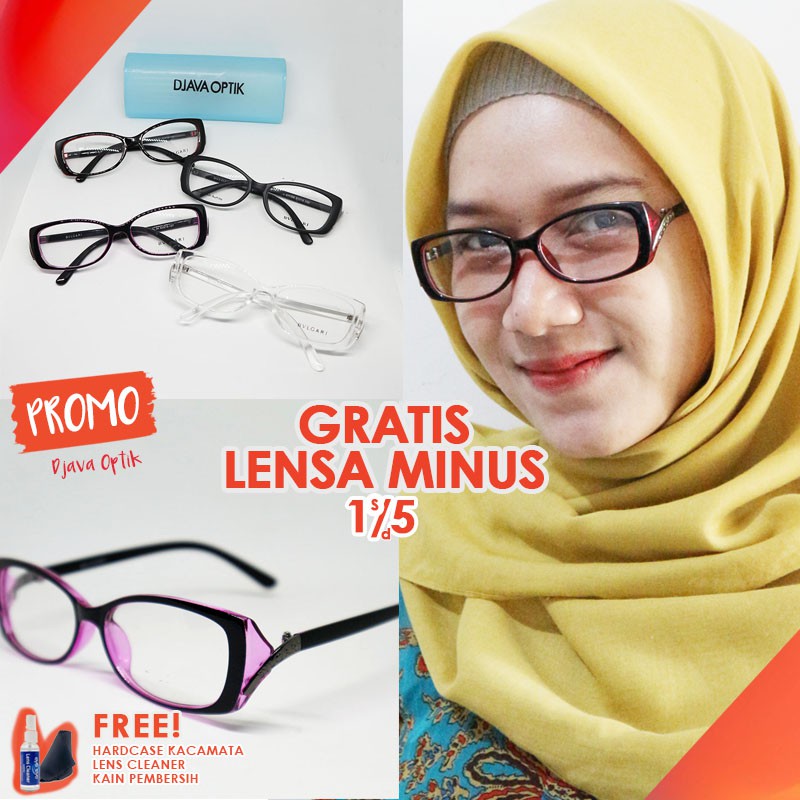 Frame Kacamata Wanita + Lensa Baca Minus Antiradiasi Komputer Fashion.Wanita 4001