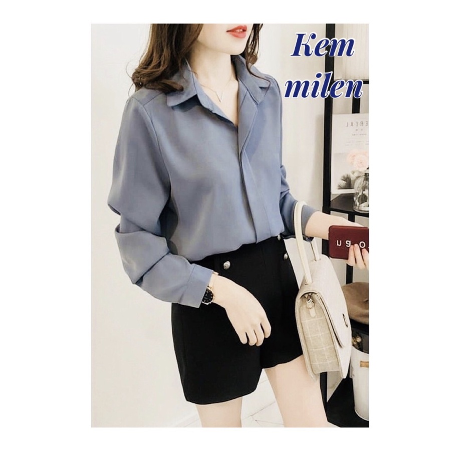 BEFAST - ZFS OOTD Wanita Kemeja TERESA / KEM MILEN WOLFIS / Atasan Kemeja lengan Panjang / Kemeja Kantor / Fashion Wanita Casual / Kem Polos Formal / Terlaris / Terbaru 2022 / Kemeja Best Seller / Kemeja Banyak Warna