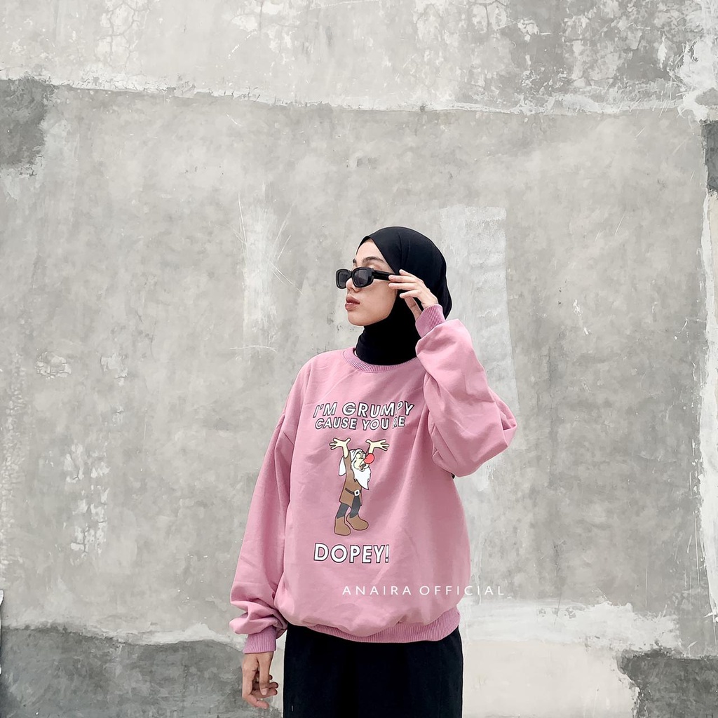 IM GRUMPY SWEATER CREWNECK OVERSIZE PRIA WANITA TANPA HOODIE