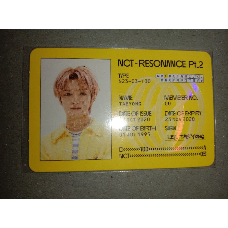 Taeyong Id Card