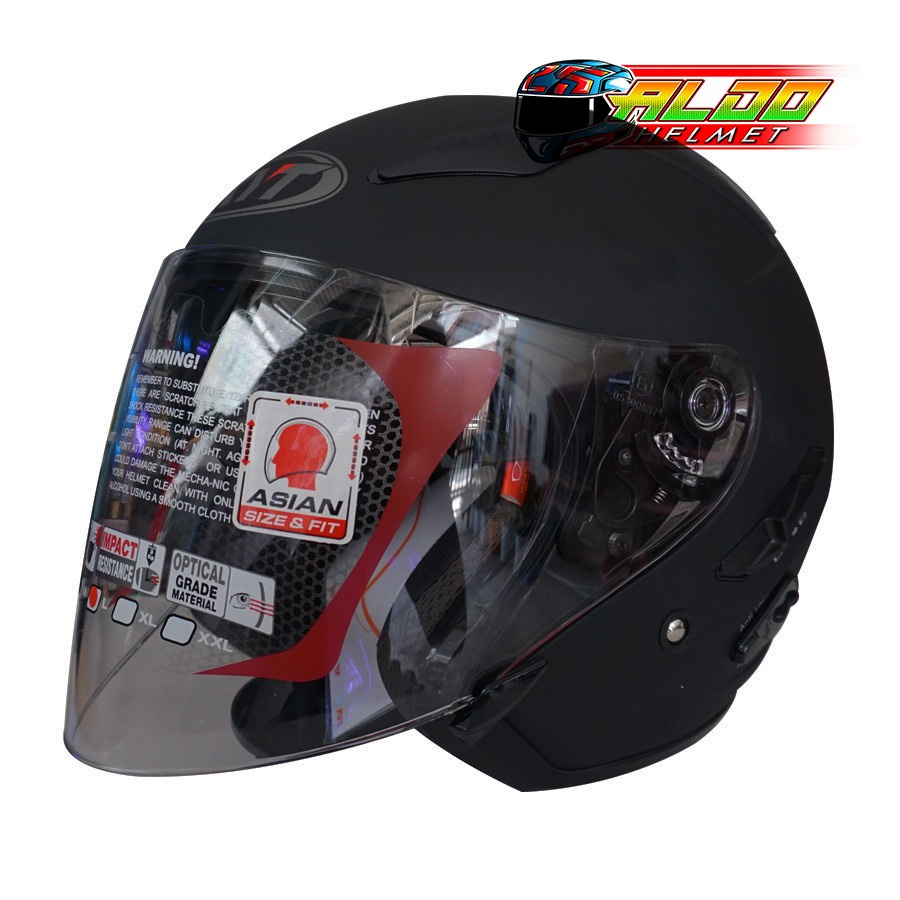 RB Helm Kyt Galaxy Flat R Black Doff Original / Kyt Galaxy 2 Visor Termurah / Helm Kyt Double Visor