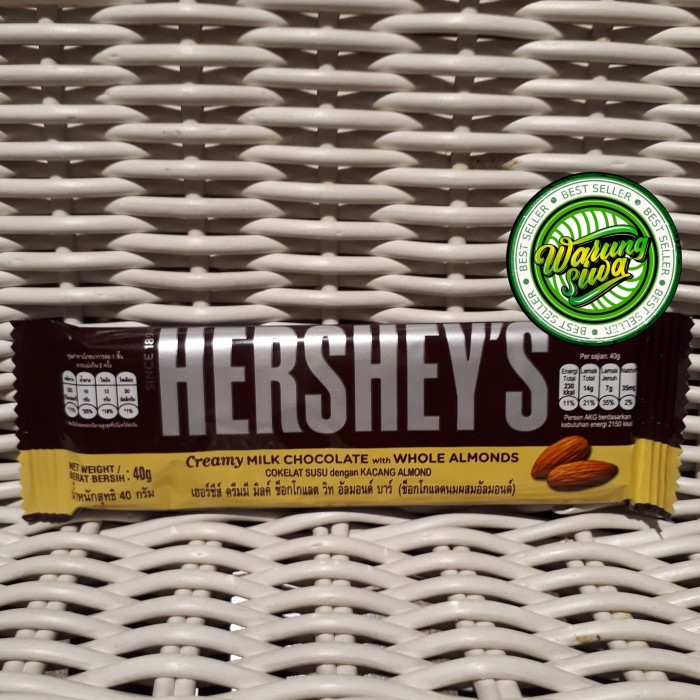 

Hershey's nuggets creamy milk chocolate with whole almond 40 gram