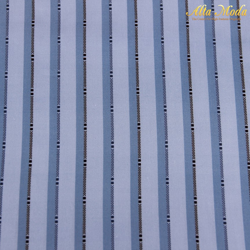 

Alta Moda Cotton Shirting Abu Motif Garis Biru (1M)