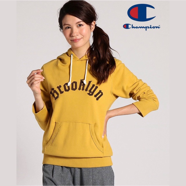 champion yellow hoodie women