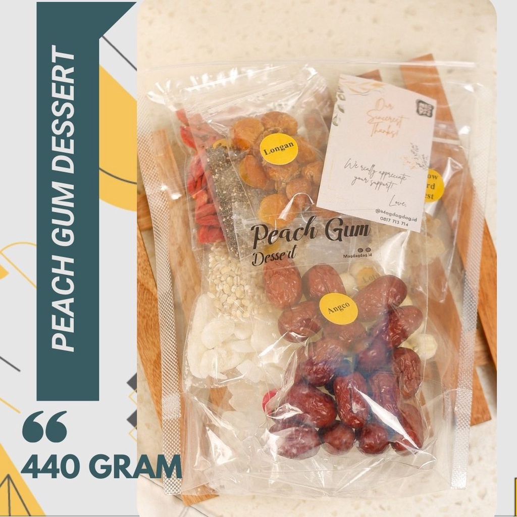 

Peach Gum Dessert PREMIUM (10 - 12 Porsi)