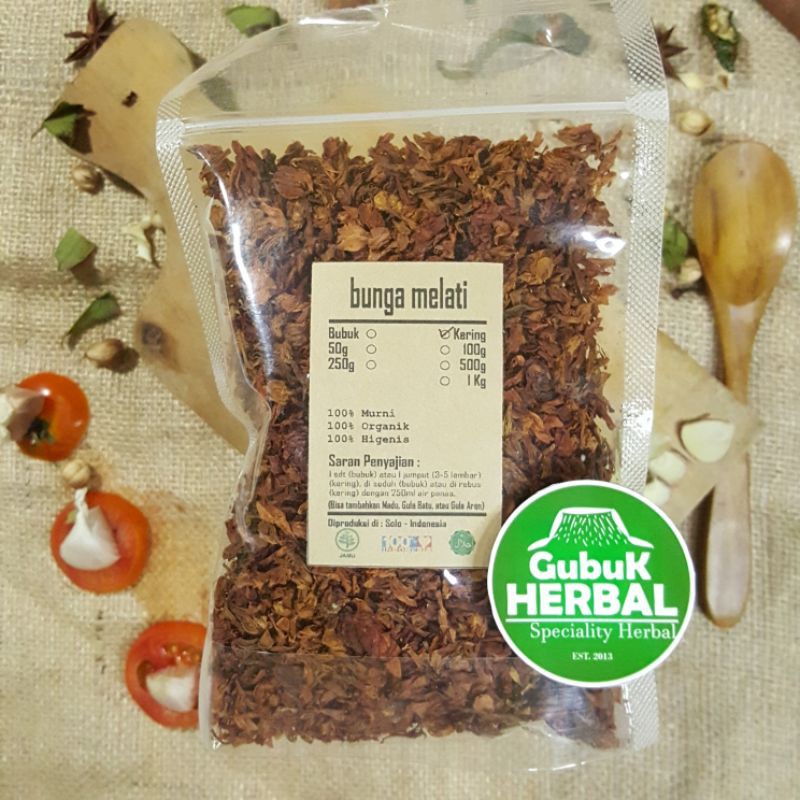 

BUNGA MELATI KERING 50 GRAM - Jasminum - MURNI - JSR - REMPAH - PREMIUM QUALITY