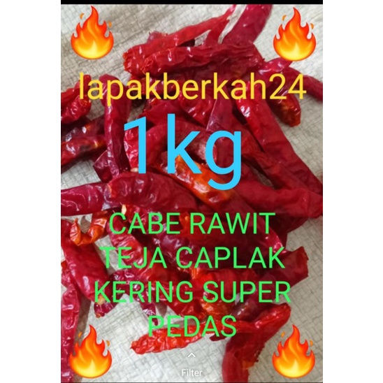 

MURAH ( 1KG ) CABE RAWIT TEJA KERING SUPER PEDAS TANPA TANGKA