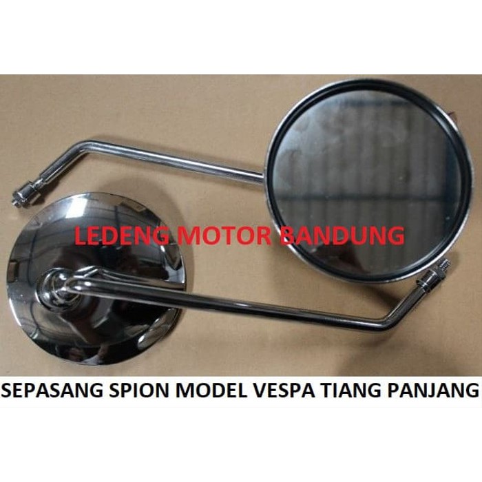 Kaca Spion Vespa Bulat Besar Tiang Panjang Motor Honda Yamaha Kawasaki TERMURAH