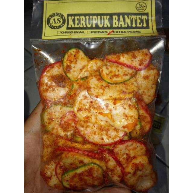 Makaroni bantet pedas 70gr krupuk seblak krupuk udang kerupuk bantet khas mojokerto makaroni bantet tasikmalaya cap koki kriwil