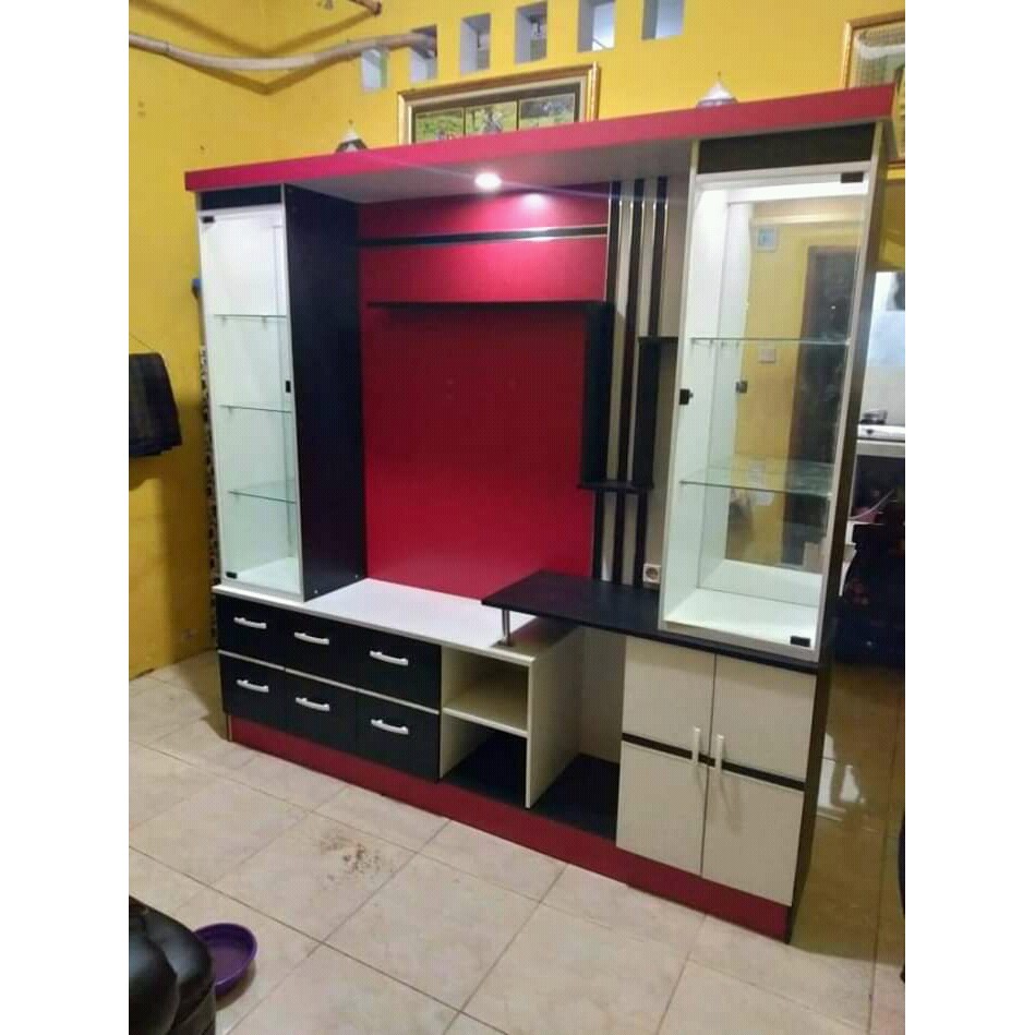 BUFET TV MINIMALIS BAHAN PARTIKEL PAPPERSHEET