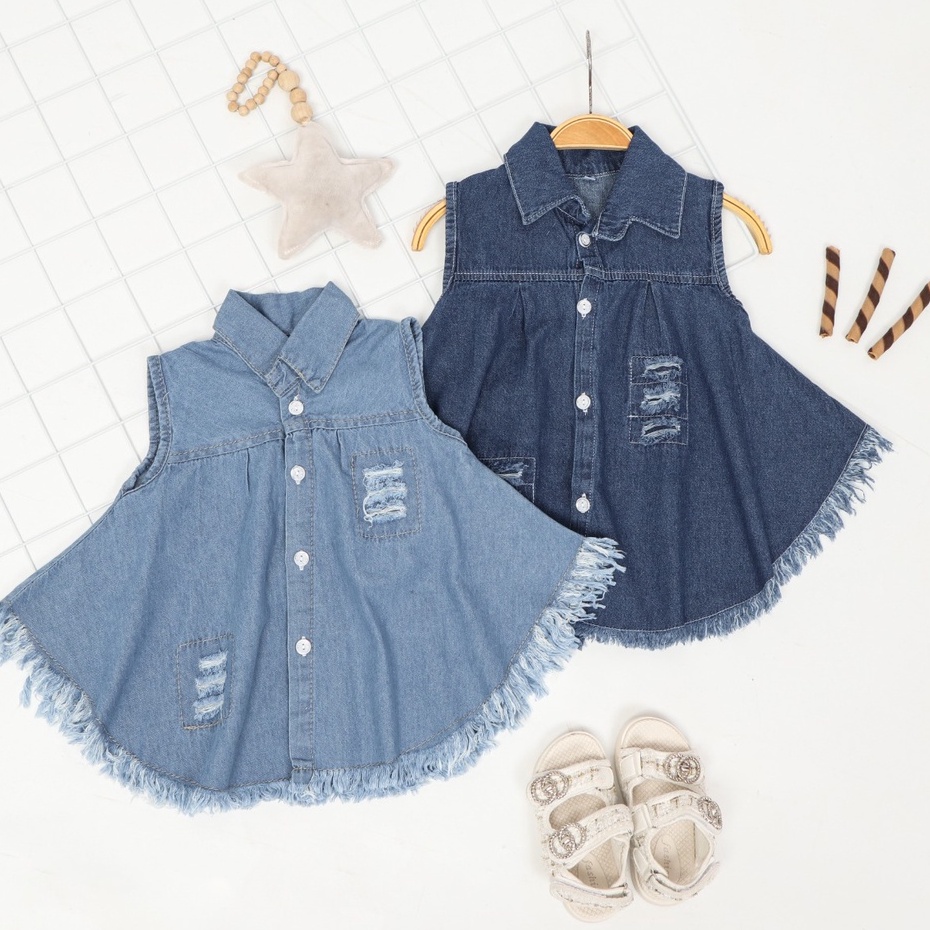 DRESS RAWIS DRESS JEANS ANAK 1-4 th Dress Anak Jeans