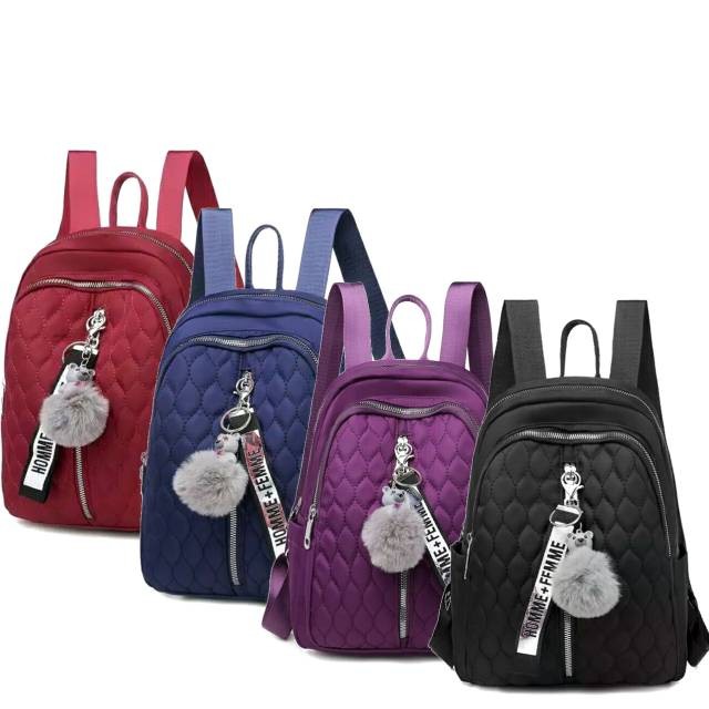 Tas Santai Wanita untuk Gadis Remaja Kotak-kotak Ransel Santai Tas Ransel Wanita