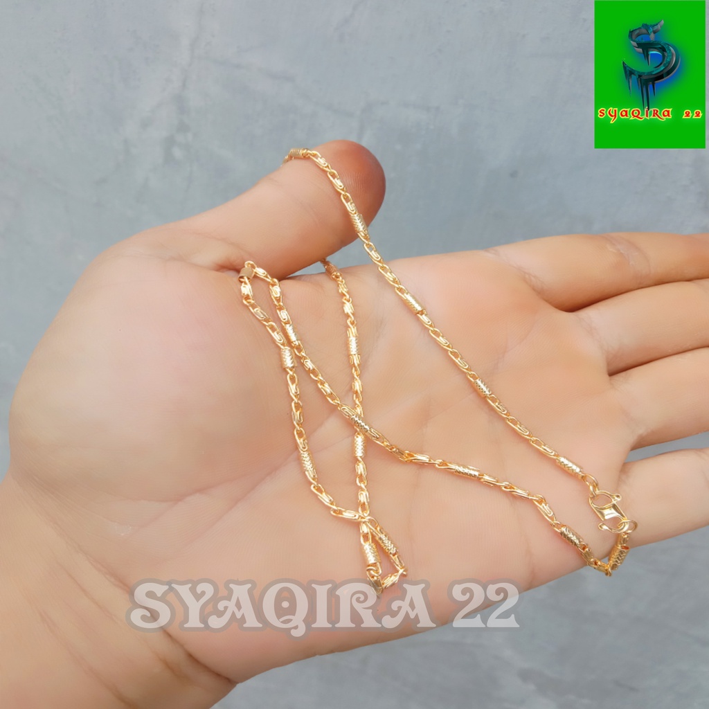 Kalung cantik asli anti luntur BAMBU anti karat ori kalung pengganti emas 24k dewasa model terbaru k