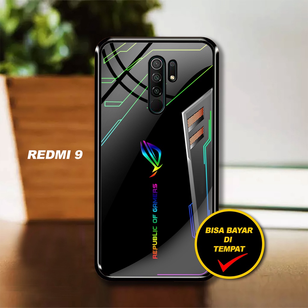 CA Case Hardcase Xiaomi Redmi 9 Glossy Motif ROG Gaming New Unik 2D Case Kilau Softcase Casing Sarung Hp Bisa COD Bayar Di tempat