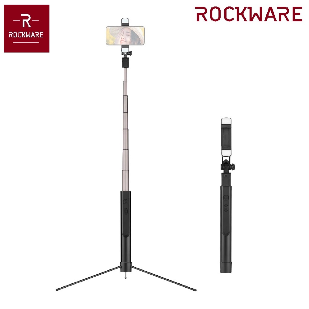 ROCKWARE RW-K30 - Hand-held Stabilizer - Tripod Tongsis Selfie Light