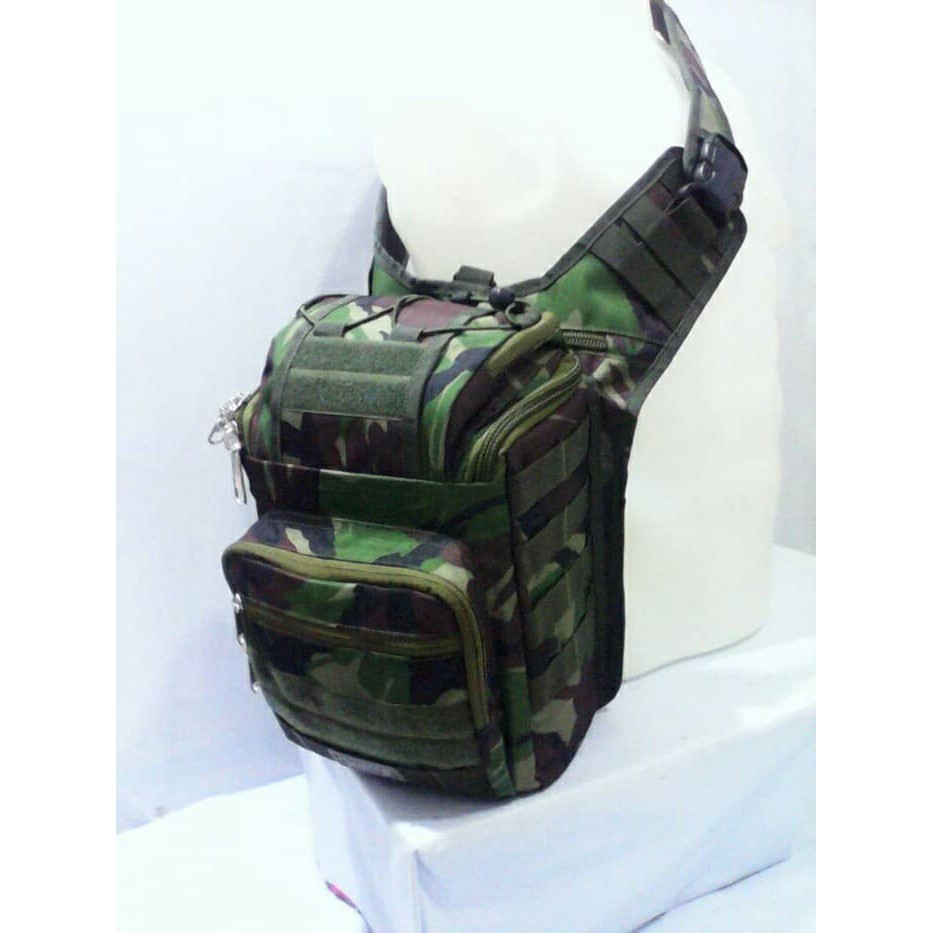 Thebrivsanstore-TAS SELEMPANG Tactical ARMY Loreng Polos Slempang TNI Outdoor Tentara Polisi