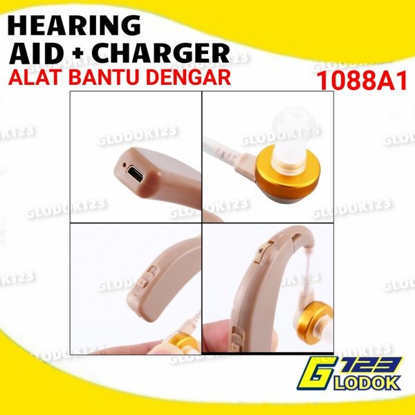 Alat Bantu Dengar Hearing Aid Cas USB Charge Pengeras Suara Telinga