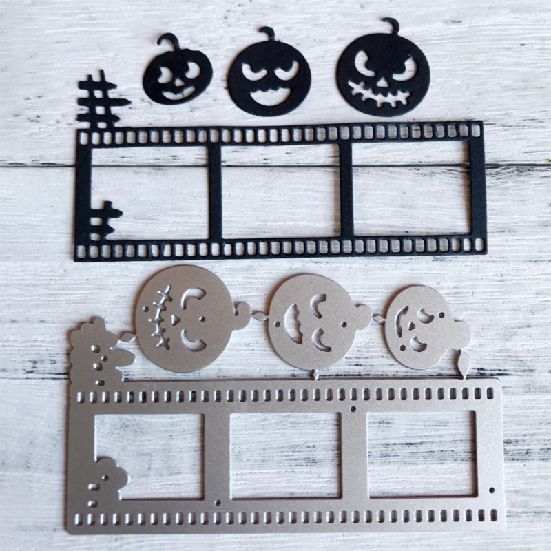 Cetakan Stensil Cutting Dies Motif Labu Halloween Bahan Metal Untuk Scrapbook Craft DIY