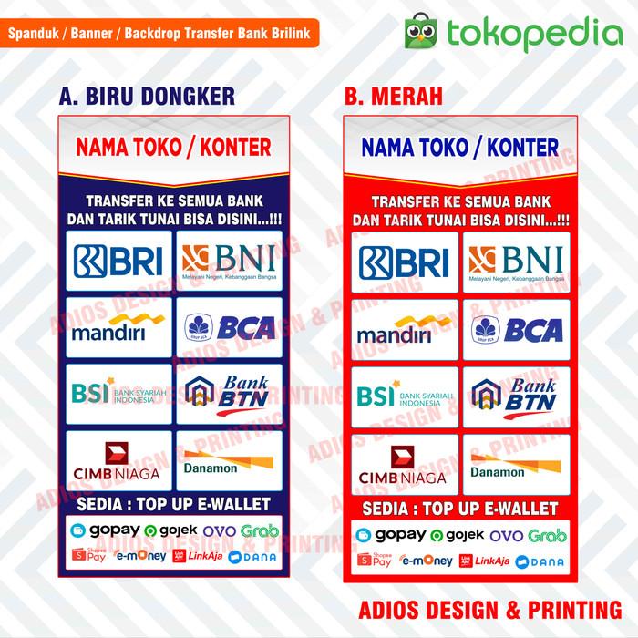 Cetak Spanduk Banner Transfer Bank Agen Brilink - Ukuran Variasi