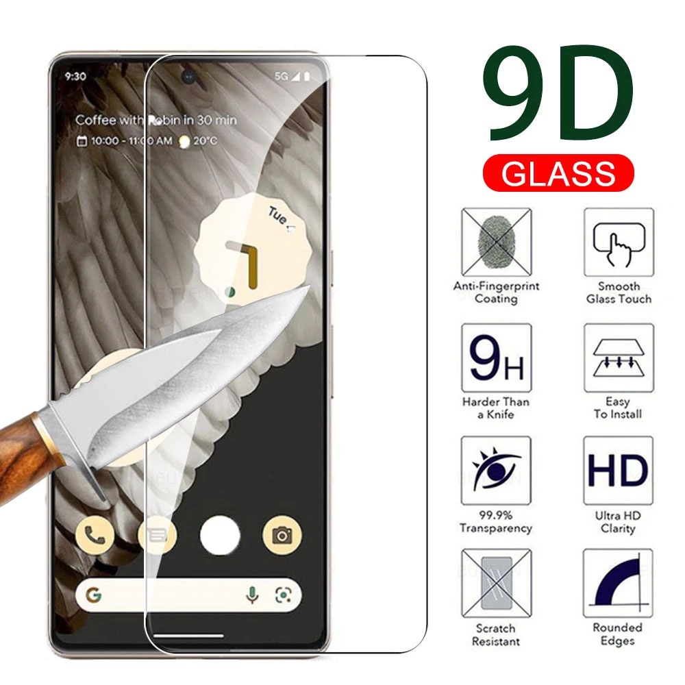 1pc Pelindung Layar Tempered Glass HD Bening Anti Gores / Sidik Jari Untuk Google Pixel 7 / 7Pro