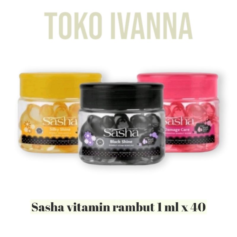 Sasha Vitamin Rambut Jar 40 Butir / Repack 6 Butirx1mL