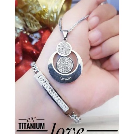 titanium set gelang kalung terbaru p394747