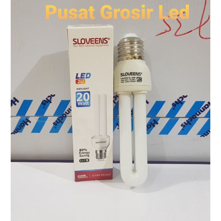 Paket 10 pcs PLC Led 2U 20 watt Sloveens Cahaya Putih
