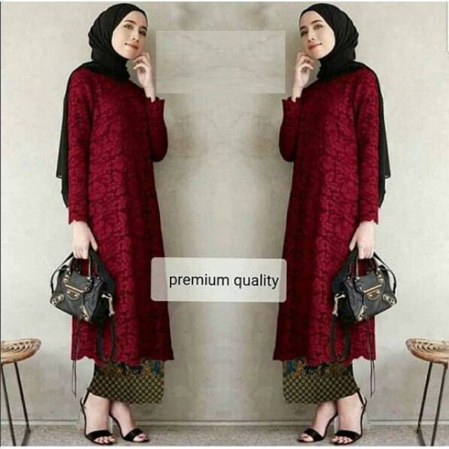Fashion Muslim, dress tunik, premium quality dress pesta muslim dress panjang mewah