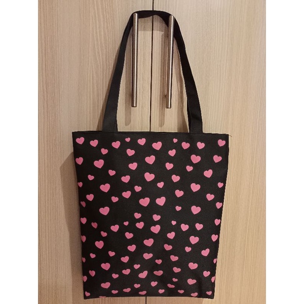 Tote bag semi canvas love love