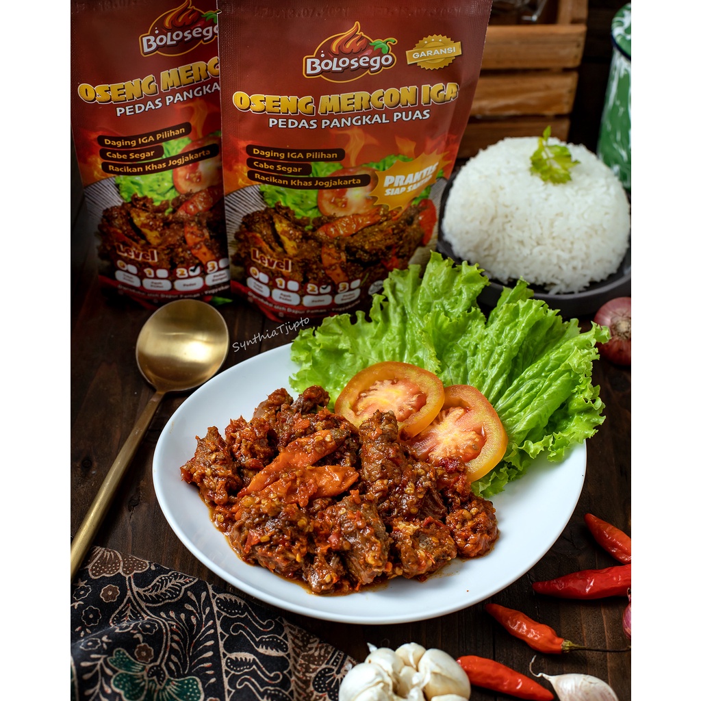 BERGARANSI! COMBO HEMAT 2 (2 PACK OSENG MERCON), FULL IGA SAPI. @200 GRAM.HALAL- BOLOSEGO